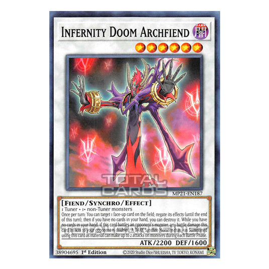 Yu-Gi-Oh! - 2021 Tin of Ancient Battles - Infernity Doom Archfiend (Common) MP21-EN187