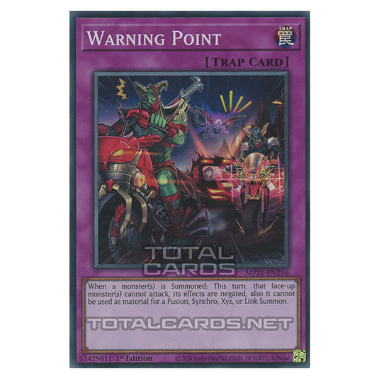 Yu-Gi-Oh! - 2021 Tin of Ancient Battles - Warning Point (Super Rare) MP21-EN216