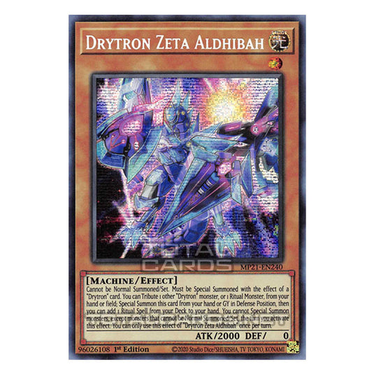 Yu-Gi-Oh! - 2021 Tin of Ancient Battles - Drytron Zeta Aldhibah (Prismatic Secret Rare) MP21-EN240
