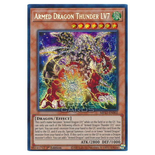 Yu-Gi-Oh! - 2022 Tin of the Pharaoh's Gods - Armed Dragon Thunder LV7 (Prismatic Secret Rare) MP22-EN002