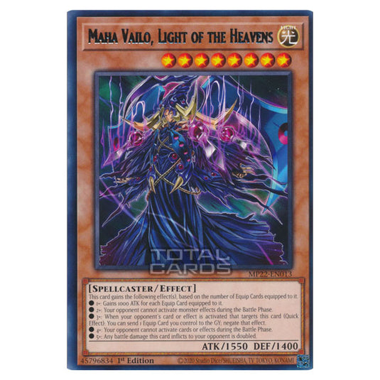 Yu-Gi-Oh! - 2022 Tin of the Pharaoh's Gods - Maha Vailo, Light of the Heavens (Rare) MP22-EN013