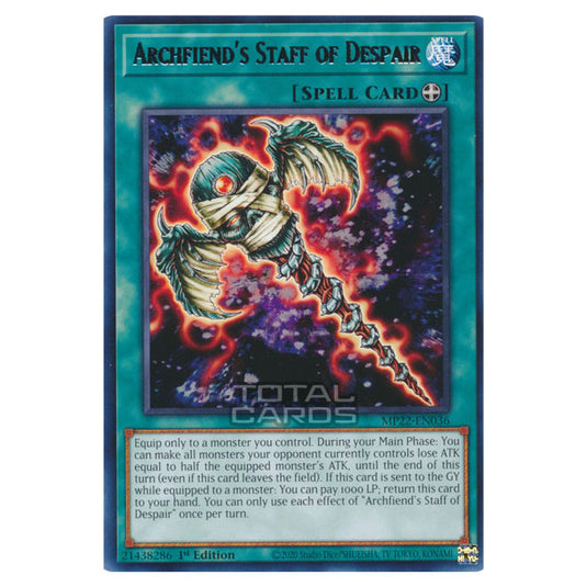 Yu-Gi-Oh! - 2022 Tin of the Pharaoh's Gods - Archfiend's Staff of Despair (Rare) MP22-EN036