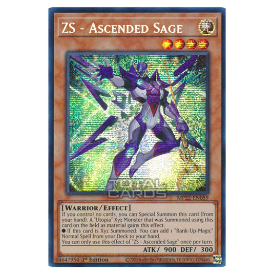 Yu-Gi-Oh! - 2022 Tin of the Pharaoh's Gods - ZS - Ascended Sage (Prismatic Secret Rare) MP22-EN059