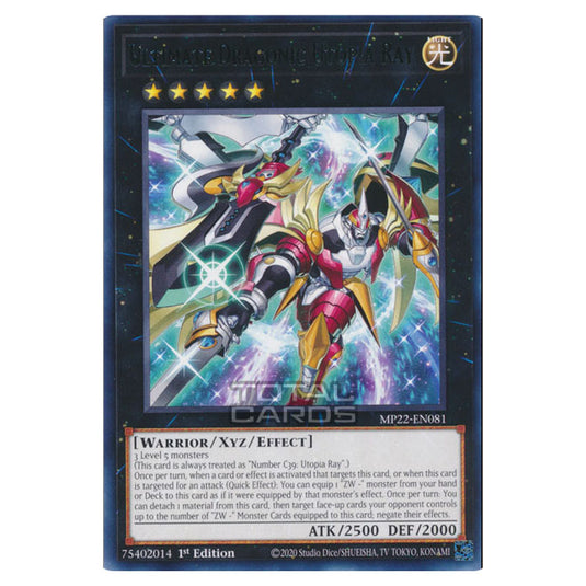 Yu-Gi-Oh! - 2022 Tin of the Pharaoh's Gods - Ultimate Dragonic Utopia Ray (Rare) MP22-EN081