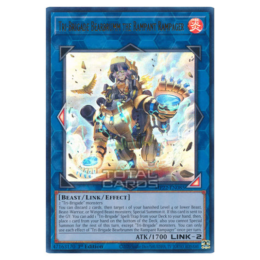 Yu-Gi-Oh! - 2022 Tin of the Pharaoh's Gods - Tri-Brigade Bearbrumm the Rampant Rampager (Ultra Rare) MP22-EN085