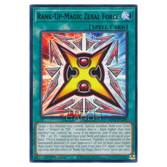 Yu-Gi-Oh! - 2022 Tin of the Pharaoh's Gods - Rank-Up-Magic Zexal Force (Rare) MP22-EN090