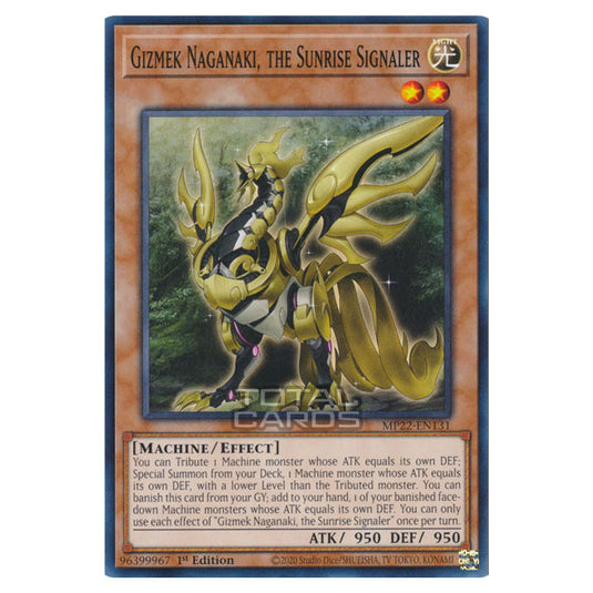 Yu-Gi-Oh! - 2022 Tin of the Pharaoh's Gods - Gizmek Naganaki, the Sunrise Signaler (Common) MP22-EN131