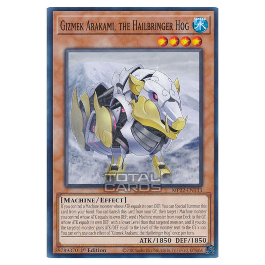 Yu-Gi-Oh! - 2022 Tin of the Pharaoh's Gods - Gizmek Arakami, the Hailbringer Hog (Common) MP22-EN133