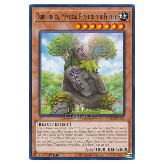 Yu-Gi-Oh! - 2022 Tin of the Pharaoh's Gods - Carpiponica, Mystical Beast of the Forest (Common) MP22-EN134