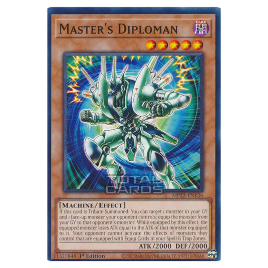 Yu-Gi-Oh! - 2022 Tin of the Pharaoh's Gods - Master's Diploman (Common) MP22-EN136