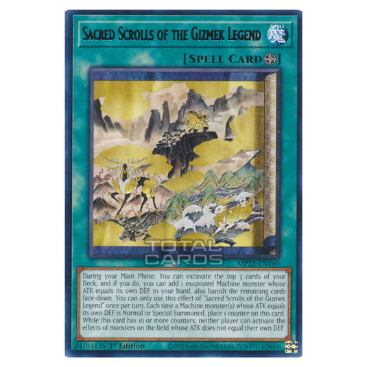 Yu-Gi-Oh! - 2022 Tin of the Pharaoh's Gods - Sacred Scrolls of the Gizmek Legend (Rare) MP22-EN160