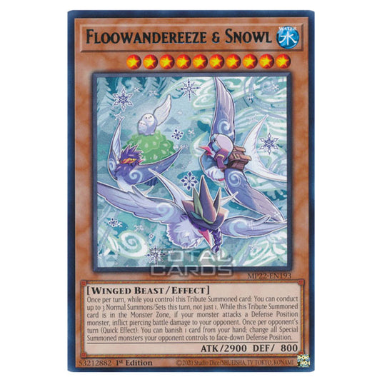 Yu-Gi-Oh! - 2022 Tin of the Pharaoh's Gods - Floowandereeze & Snowl (Rare) MP22-EN193