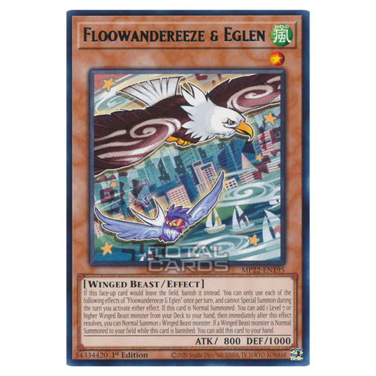 Yu-Gi-Oh! - 2022 Tin of the Pharaoh's Gods - Floowandereeze & Eglen (Rare) MP22-EN195