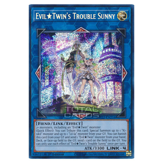 Yu-Gi-Oh! - 2022 Tin of the Pharaoh's Gods - Evil★Twin's Trouble Sunny (Prismatic Secret Rare) MP22-EN216