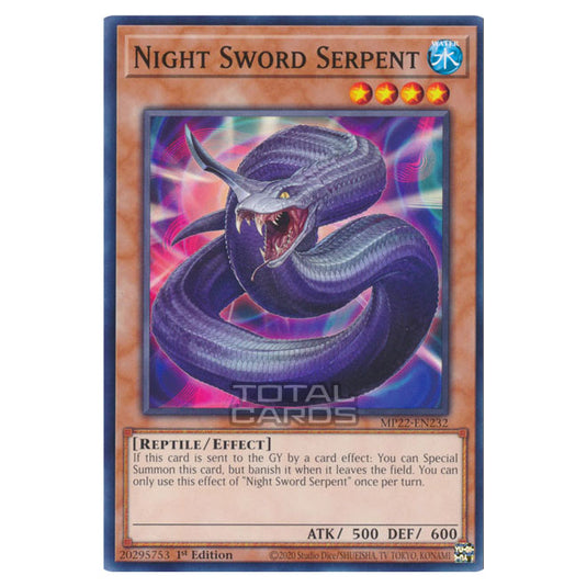 Yu-Gi-Oh! - 2022 Tin of the Pharaoh's Gods - Night Sword Serpent (Common) MP22-EN232