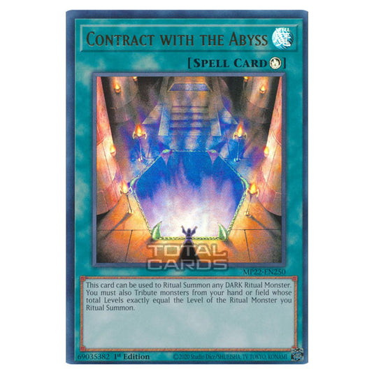 Yu-Gi-Oh! - 2022 Tin of the Pharaoh's Gods - Contract with the Abyss (Ultra Rare) MP22-EN250 Yu-Gi-Oh! - 2022 Tin of the Pharaoh's Gods - Contract with the Abyss (Ultra Rare) MP22-EN250
