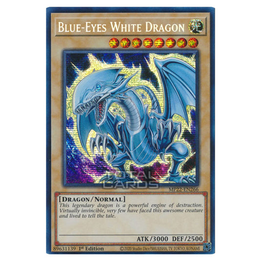 Yu-Gi-Oh! - 2022 Tin of the Pharaoh's Gods - Blue-Eyes White Dragon (Prismatic Secret Rare) MP22-EN266