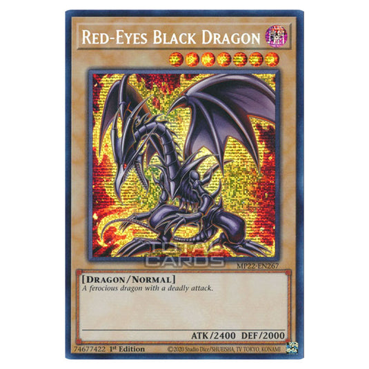 Yu-Gi-Oh! - 2022 Tin of the Pharaoh's Gods - Red-Eyes Black Dragon (Prismatic Secret Rare) MP22-EN267