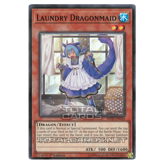 Yu-Gi-Oh! - Mystic Fighters - Laundry Dragonmaid (Super Rare) MYFI-EN0 Yu-Gi-Oh! - Mystic Fighters - Laundry Dragonmaid (Super Rare) MYFI-EN0