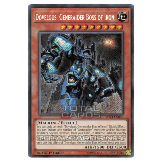 Yu-Gi-Oh! - Mystic Fighters - Dovelgus, Generaider Boss of Iron (Secret Rare) MYFI-EN029
