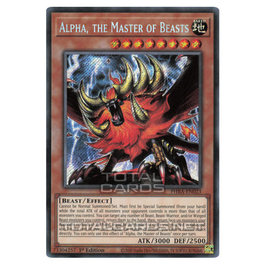 Yu-Gi-Oh! - Phantom Rage - Alpha, the Master of Beasts (Secret Rare) PHRA-EN023
