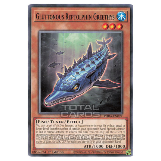 Yu-Gi-Oh! - Phantom Rage - Gluttonous Reptolphin Greethys (Common) PHRA-EN027