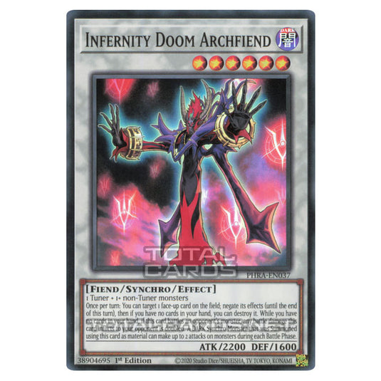 Yu-Gi-Oh! - Phantom Rage - Infernity Doom Archfiend (Super Rare) PHRA- Yu-Gi-Oh! - Phantom Rage - Infernity Doom Archfiend (Super Rare) PHRA-