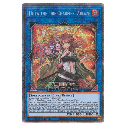 Yu-Gi-Oh! - Phantom Rage - Hiita the Fire Charmer, Ablaze (Starlight Rare) PHRA-EN100