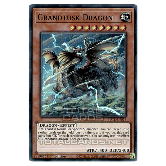 Yu-Gi-Oh! - Power of the Elements - Grandtusk Dragon (Super Rare) POTE-EN033