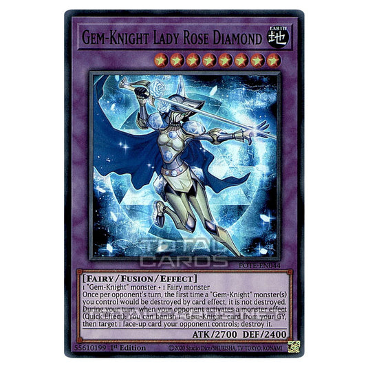 Yu-Gi-Oh! - Power of the Elements - Gem-Knight Lady Rose Diamond (Super Rare) POTE-EN044