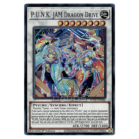 Yu-Gi-Oh! - Power of the Elements - P.U.N.K. JAM Dragon Drive (Super Rare) POTE-EN046