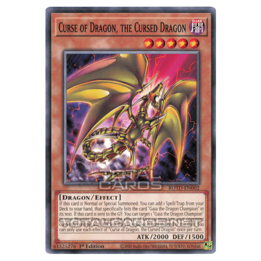 Yu-Gi-Oh! - Rise of the Duelist - Curse of Dragon, the Cursed Dragon (Common) ROTD-EN002