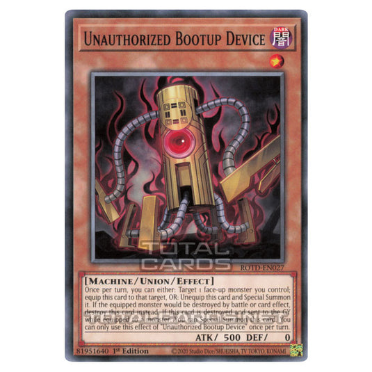 Yu-Gi-Oh! - Rise of the Duelist - Unauthorized Bootup Device (Common) ROTD-EN027
