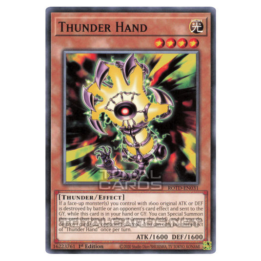 Yu-Gi-Oh! - Rise of the Duelist - Thunder Hand (Common) ROTD-EN031