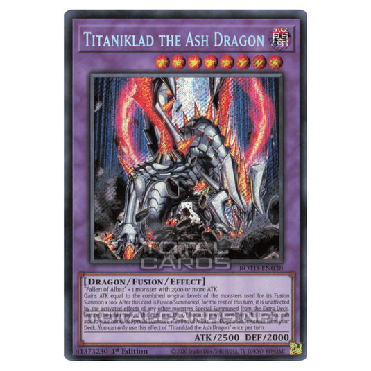 Yu-Gi-Oh! - Rise of the Duelist - Titaniklad the Ash Dragon (Secret Rare) ROTD-EN038
