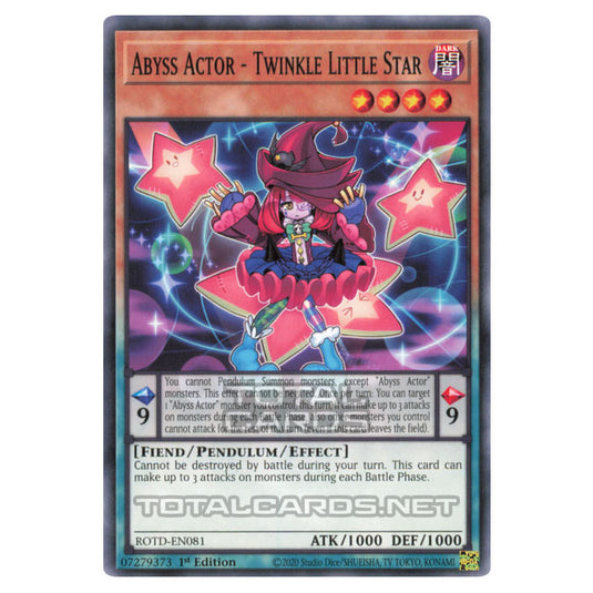 Yu-Gi-Oh! - Rise of the Duelist - Abyss Actor - Twinkle Little Star (Common) ROTD-EN081