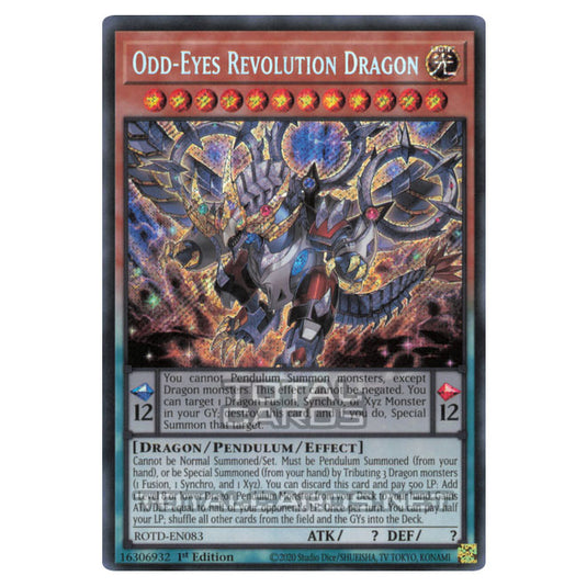 Yu-Gi-Oh! - Rise of the Duelist - Odd-Eyes Revolution Dragon (Secret Rare) ROTD-EN083