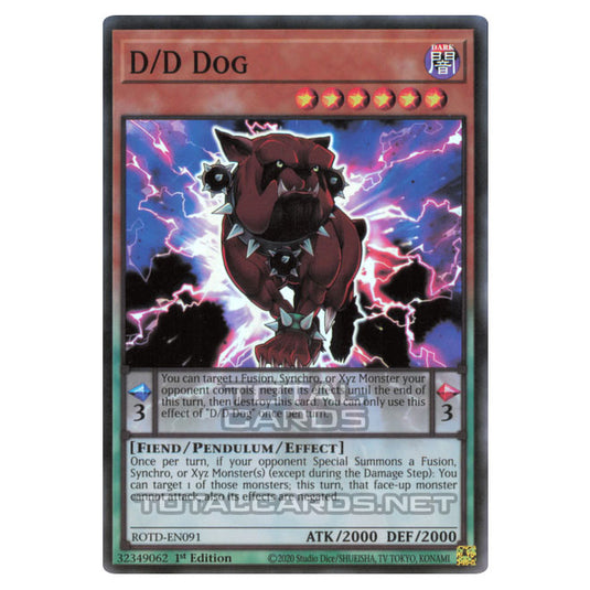 Yu-Gi-Oh! - Rise of the Duelist - D/D Dog (Super Rare) ROTD-EN091