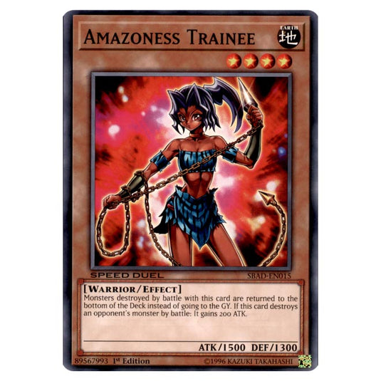 Yu-Gi-Oh! - Attack from the Deep - Amazoness Trainee (Common) SBAD-EN0 Yu-Gi-Oh! - Attack from the Deep - Amazoness Trainee (Common) SBAD-EN0