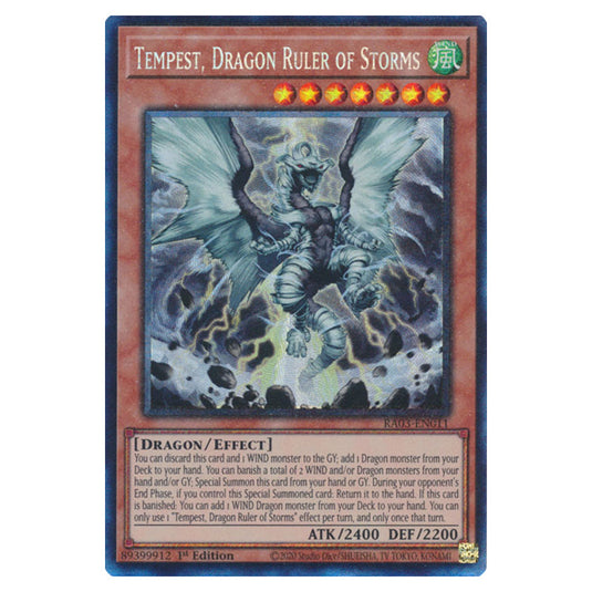 Yu-Gi-Oh! - Quarter Century Bonanza - Tempest, Dragon Ruler of Storms (Collectors Rare) RA03-EN011