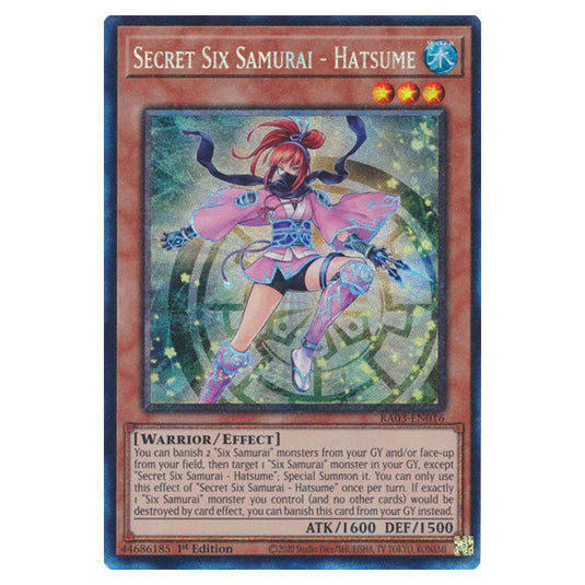 Yu-Gi-Oh! - Quarter Century Bonanza - Secret Six Samurai - Hatsume (Collectors Rare) RA03-EN016