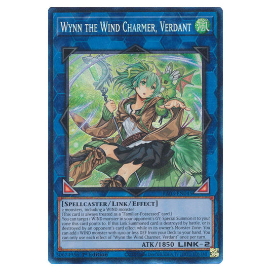 Yu-Gi-Oh! - Quarter Century Bonanza - Wynn the Wind Charmer, Verdant (Collectors Rare) RA03-EN045