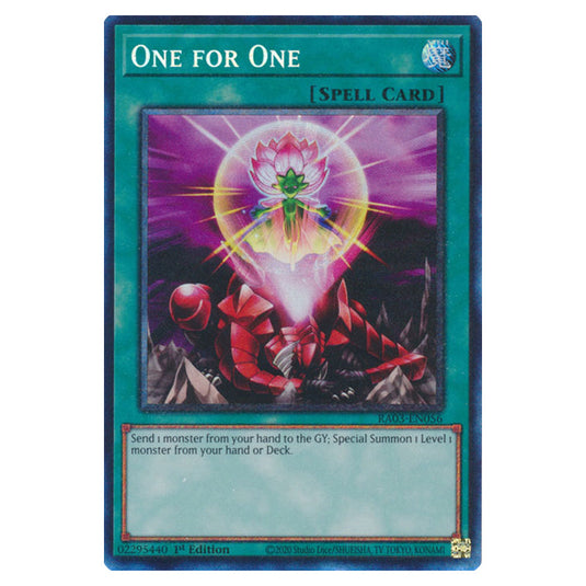 Yu-Gi-Oh! - Quarter Century Bonanza - One for One (Collectors Rare) RA03-EN056