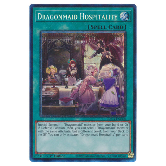 Yu-Gi-Oh! - Quarter Century Bonanza - Dragonmaid Hospitality (Collectors Rare) RA03-EN068