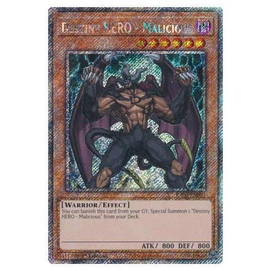 Yu-Gi-Oh! - Quarter Century Bonanza - Destiny HERO - Malicious (Platinum Secret Rare) RA03-EN001