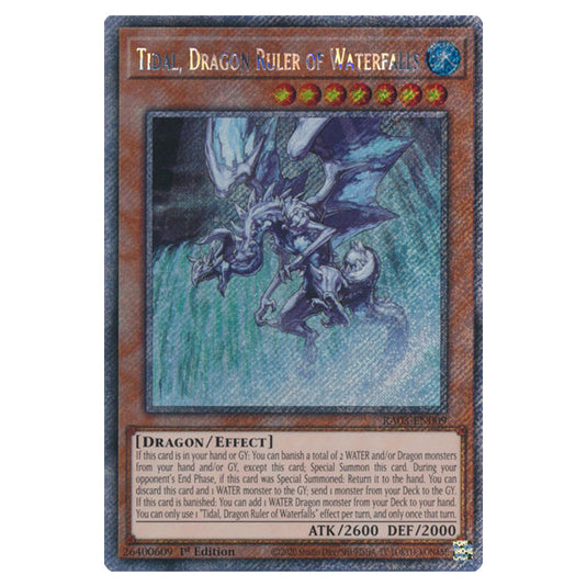 Yu-Gi-Oh! - Quarter Century Bonanza - Tidal, Dragon Ruler of Waterfalls (Platinum Secret Rare) RA03-EN009