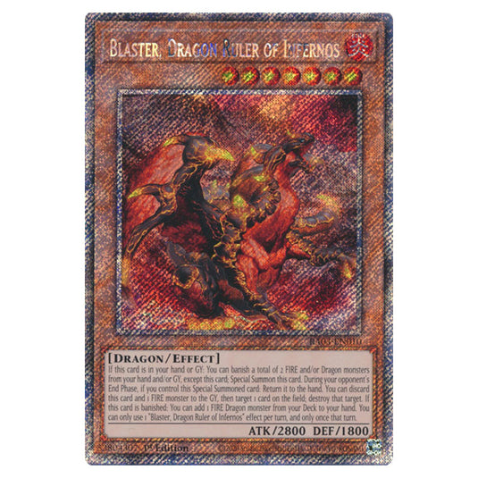 Yu-Gi-Oh! - Quarter Century Bonanza - Blaster, Dragon Ruler of Infernos (Platinum Secret Rare) RA03-EN010