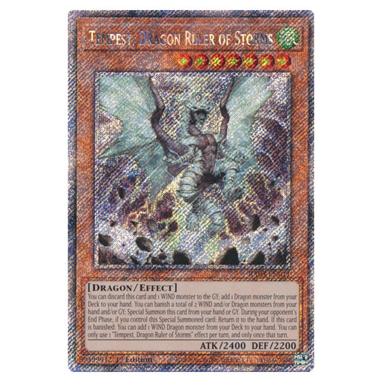 Yu-Gi-Oh! - Quarter Century Bonanza - Tempest, Dragon Ruler of Storms (Platinum Secret Rare) RA03-EN011