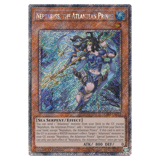 Yu-Gi-Oh! - Quarter Century Bonanza - Neptabyss, the Atlantean Prince (Platinum Secret Rare) RA03-EN013