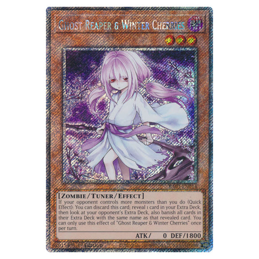 Yu-Gi-Oh! - Quarter Century Bonanza - Ghost Reaper & Winter Cherries (Platinum Secret Rare) RA03-EN014